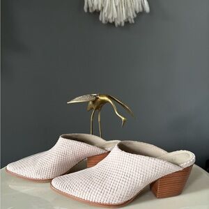 Matisse Suede Cream Western Mules